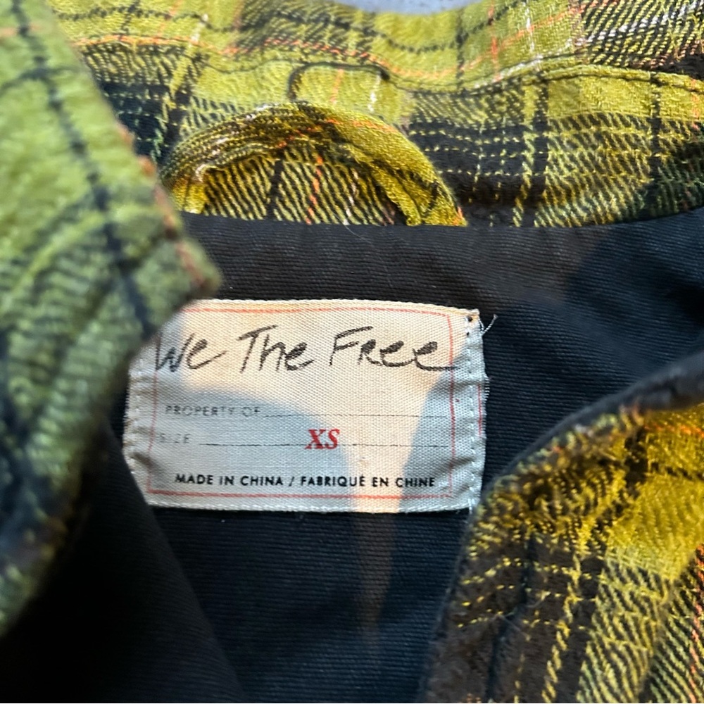 We the free- you wish over sized ombré kaftan flannel shirt jacket size xs - Picture 5 of 15